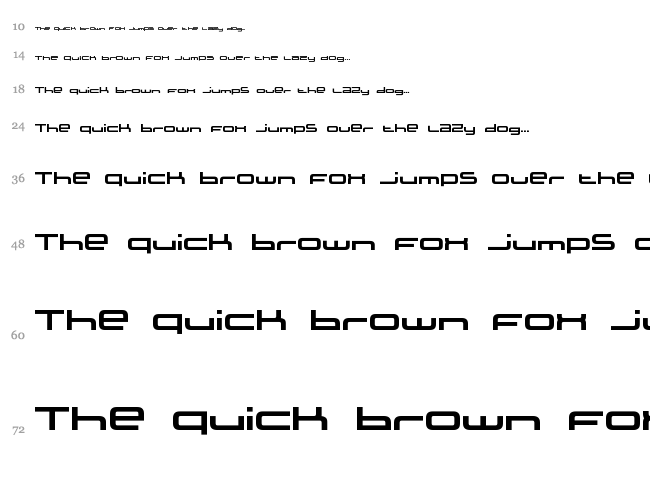 XXII Static font waterfall